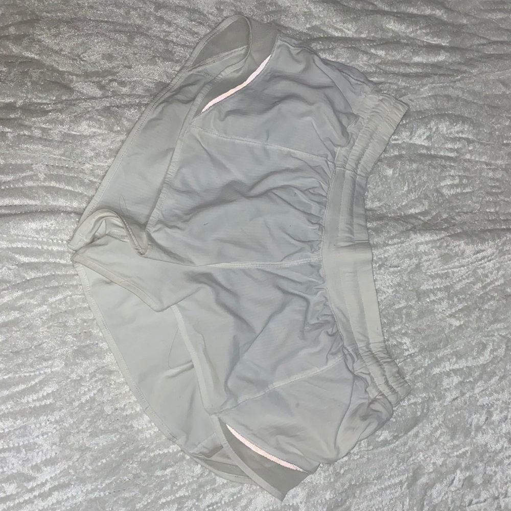 White Lululemon Hotty Hot Shorts